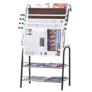 新聞書報架附4支報夾62x30x114cm